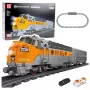 LEAN TOYS Bauklötze-Set - Grau/Gelber ferngesteuerter Zug (1.751 Teile)