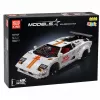 LEAN TOYS Bausteine Sportwagen Fernsteuerung RC Weiß 1384 Teile