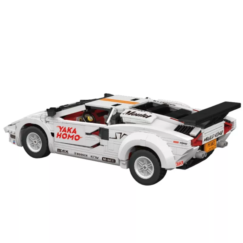 LEAN TOYS Bausteine Sportwagen Fernsteuerung RC Weiß 1384 Teile