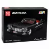 LEAN TOYS Bausteine Classic Car Cabrio Cadi-Elrado Schwarz 1324 Teile
