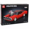 LEAN TOYS Bausteine Sportwagen Charger Rot 1869 Teile