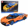 LEAN TOYS Konstruktionsbausteine Sportwagen RC – Blau und Orange (1883 Teile, 2,4 GHz, Maßstab 1:8)