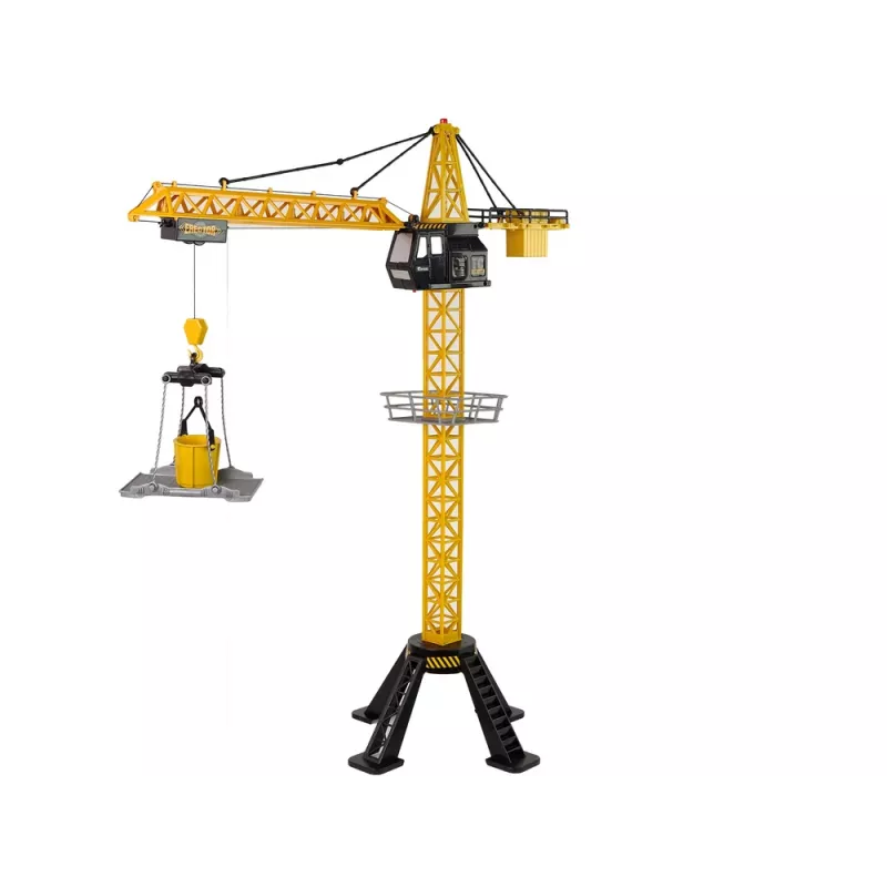 LEAN TOYS Baukran mit Fernsteuerung 90 cm hoher Eiffelturm-Bausatz