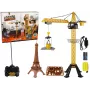 LEAN TOYS Baukran mit Fernsteuerung 90 cm hoher Eiffelturm-Bausatz