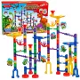 LEAN TOYS Baukasten Kugelbahn Tunnel Bunte Dinosaurier 192 Teile