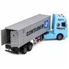 LEAN TOYS Container-LKW mit öffnenden Türen, Licht und Sound – Blau, 54 cm