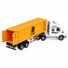 LEAN TOYS Container-LKW mit öffnenden Türen, Lichtern und Geräuschen, Gelb, 54 cm