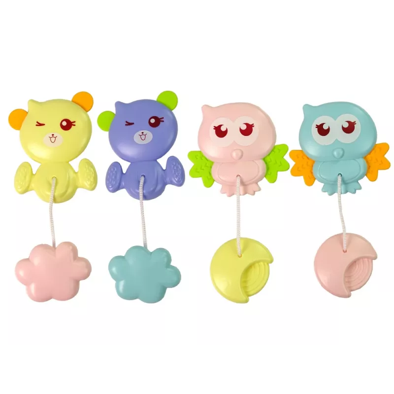 LEAN TOYS Bett-Carrousel Projektor Pilot Melodien Tiergeräusche Blau
