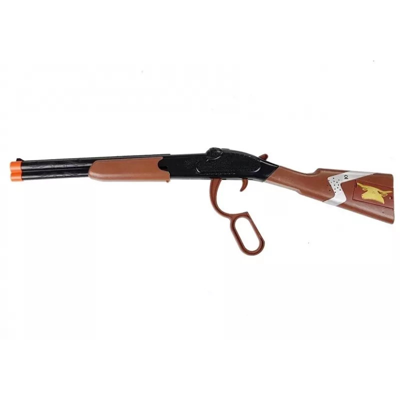 LEAN TOYS Cowboy-Set mit Unterhebelrepetierer, Colt-Revolver und Sheriff-Abzeichen