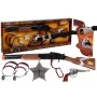 LEAN TOYS Cowboy-Set mit Unterhebelrepetierer, Colt-Revolver und Sheriff-Abzeichen