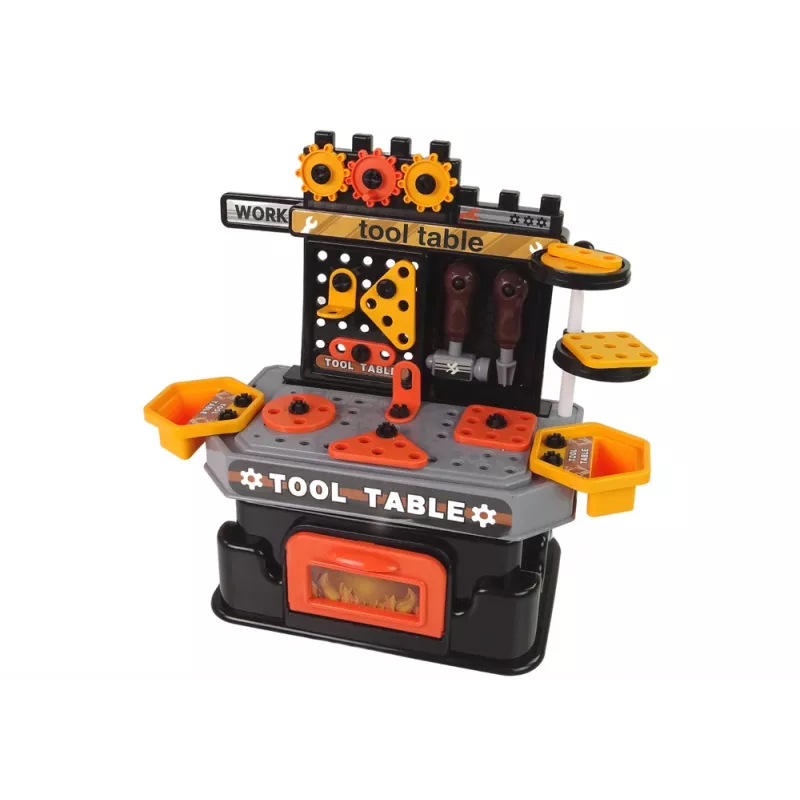 LEAN TOYS Creative DIY Workshop 57-teiliger Werkbank-Set mit Werkzeugen