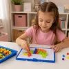LEAN TOYS Kreativset Button-Mosaik-Puzzle Pilz-Pinnnadeln Koffer 300 Stück