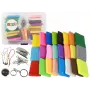 LEAN TOYS Kreativ-Set Knete Modelliermasse 24 Farben Zubehör