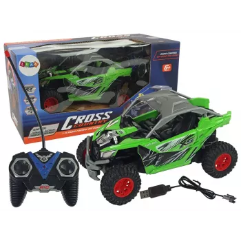 LEAN TOYS Cross Country Gelände-Fernsteuerauto 27 MHz Grün