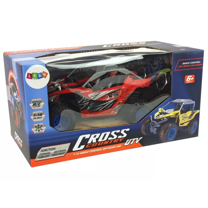 LEAN TOYS Cross Country Gelände-Fernsteuerauto 27 MHz Rot
