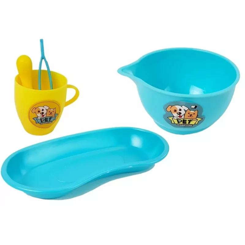 LEAN TOYS Zahnarzt-Set für Hunde, kleiner Arztkoffer. Zahnbürste. Gedrückte Zahnpasta.