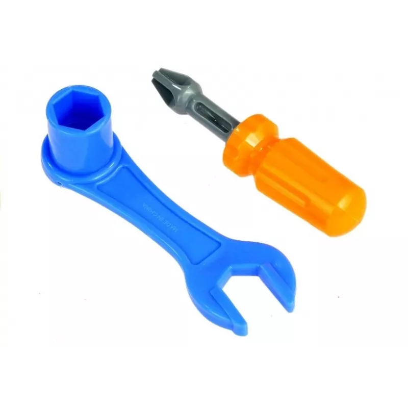 LEAN TOYS Abnehmbarer Zug mit Laufwerkzeugen und Figuren