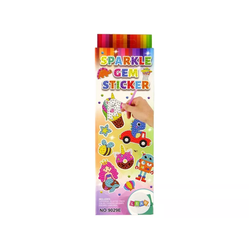 LEAN TOYS Diamond Embroidery Sticker Set Animals Garden Rainbow Mosaic