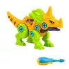 LEAN TOYS Dinosaurier Bauklötze Schraubset mit Schraubendreher 4-in-1