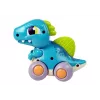 LEAN TOYS Dinosaur auf Rädern Blaue Figur
