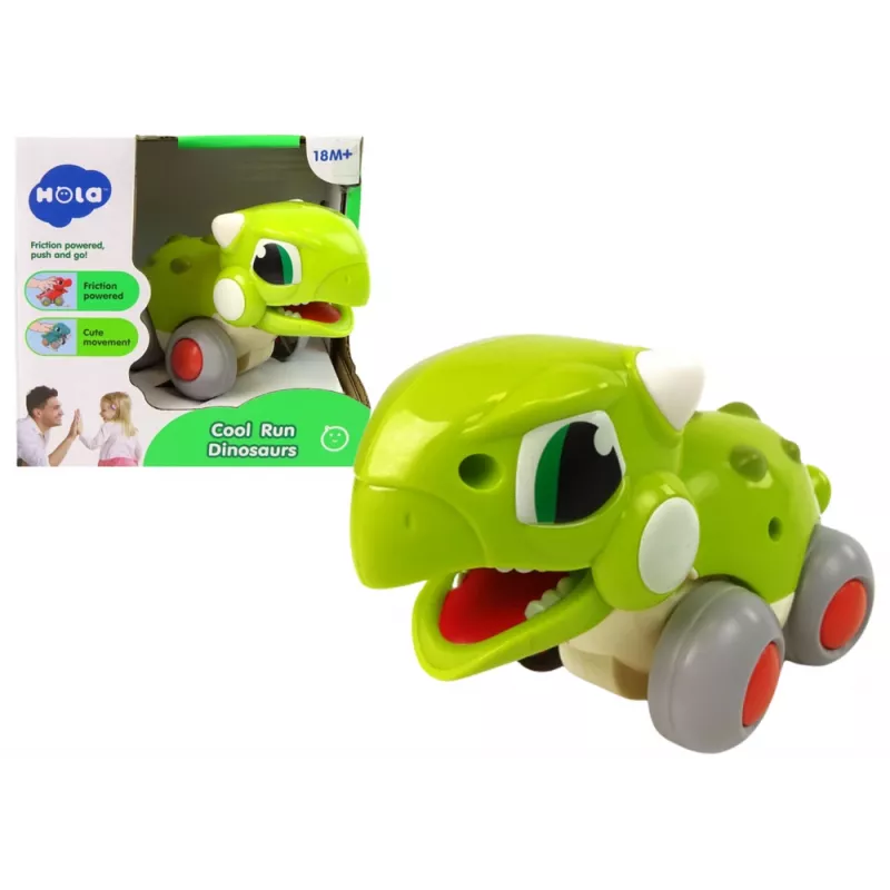LEAN TOYS Dinosaur On Wheels Green Figure