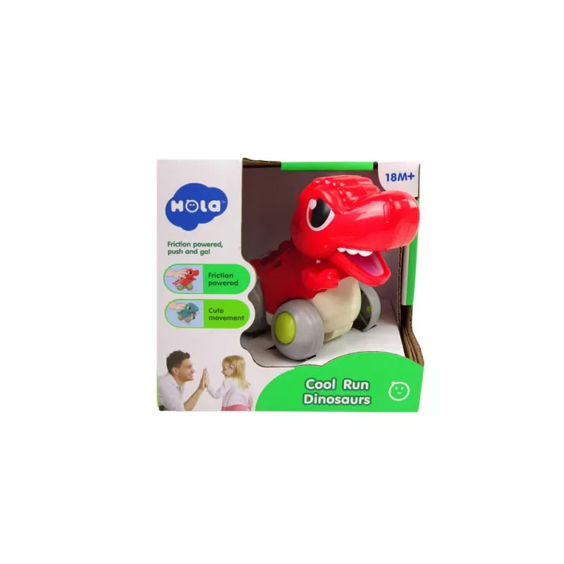 LEAN TOYS Dinosaurier auf Rädern T-Rex Rote Figur