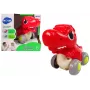 LEAN TOYS Dinosaurier auf Rädern T-Rex Rote Figur