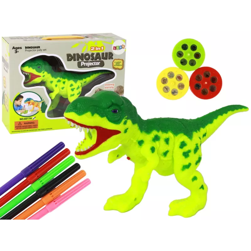 LEAN TOYS Dinosaur Projector with Markers & Templates