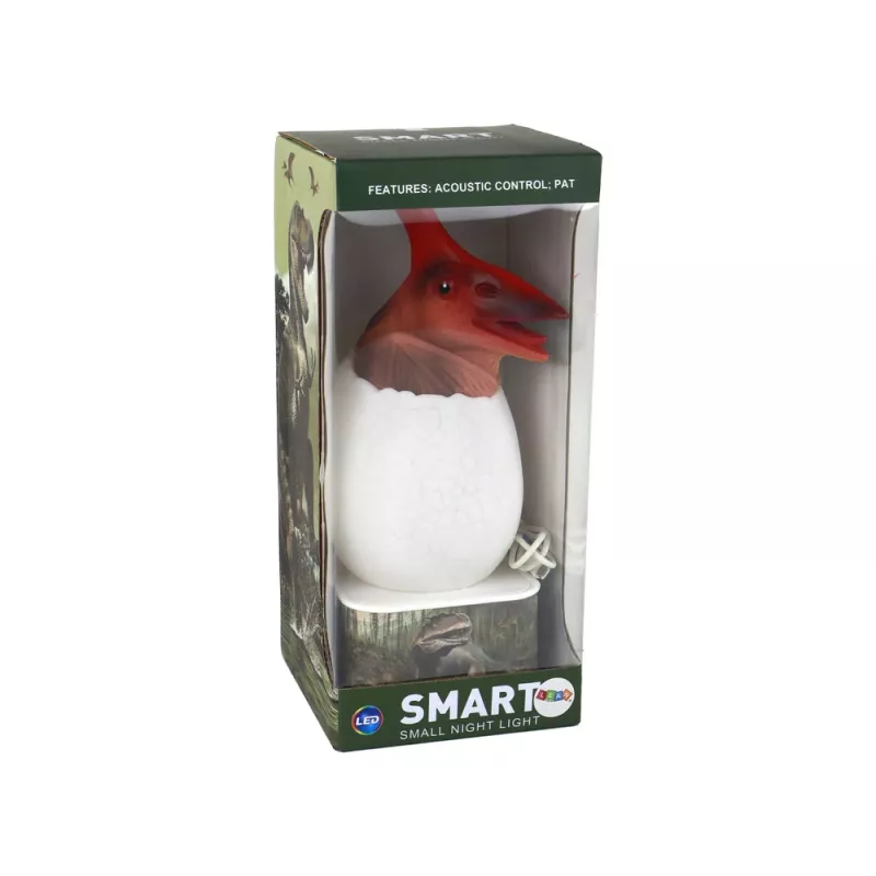 LEAN TOYS Dinosaurier Pterosaurier LED Micro USB Ei Lampe - 16 RGB Farben, Touch & Fernbedienung, wiederaufladbar
