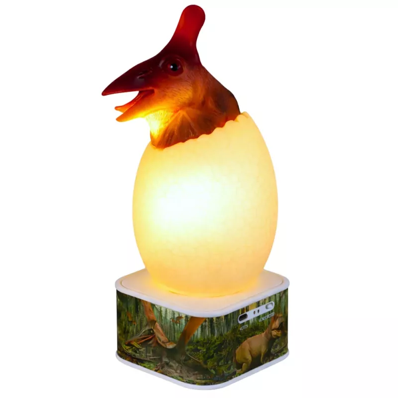 LEAN TOYS Dinosaurier Pterosaurier LED Micro USB Ei Lampe - 16 RGB Farben, Touch & Fernbedienung, wiederaufladbar