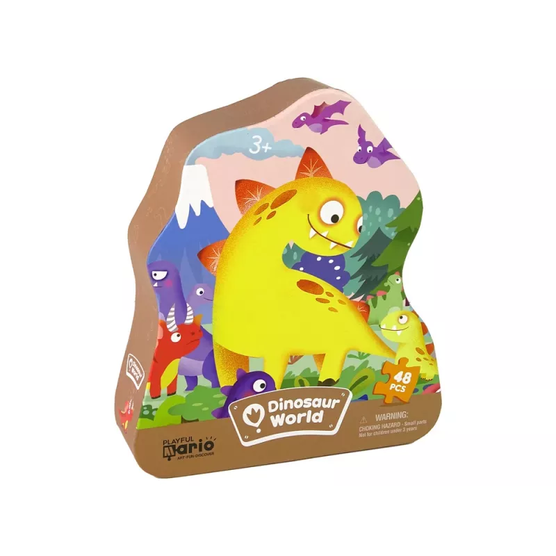 LEAN TOYS Dinosaur Volcano Puzzle 48 Teile