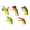 LEAN TOYS Dinosaurier Gummi-Sensorik-Fingerpuppen