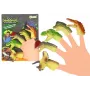 LEAN TOYS Dinosaurier Gummi-Sensorik-Fingerpuppen