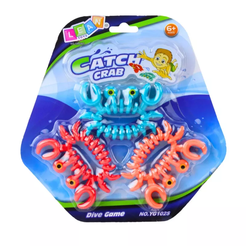 LEAN TOYS Tauchspielzeug Wasserspaß Bunte Krabben 3 Stk.