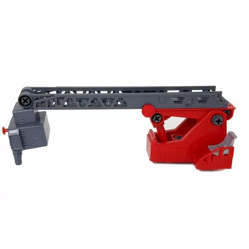 LEAN TOYS DIY Feuerwehrauto 2in1 Bausatz mit abnehmbarer Leiter, Schraubendreher, Sound- und Lichteffekten, Helm