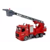 LEAN TOYS DIY Feuerwehrauto 2in1 Bausatz mit abnehmbarer Leiter, Schraubendreher, Sound- und Lichteffekten, Helm