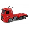 LEAN TOYS DIY Feuerwehrauto 2in1 Bausatz mit abnehmbarer Leiter, Schraubendreher, Sound- und Lichteffekten, Helm