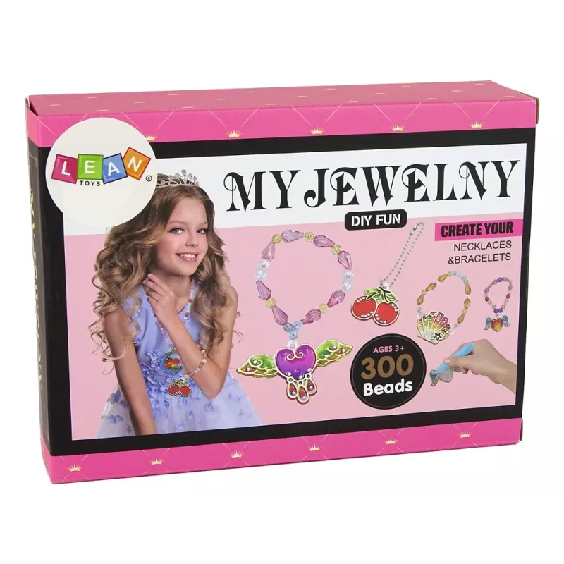 LEAN TOYS DIY Schmuckherstellungsset Perlen Stifte