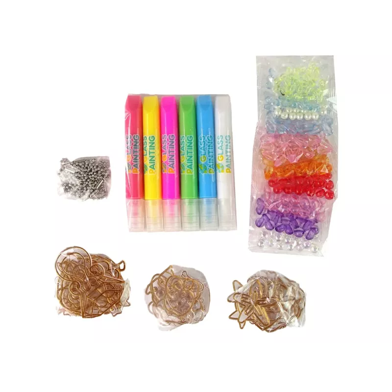 LEAN TOYS DIY Schmuckherstellungsset Perlen Stifte