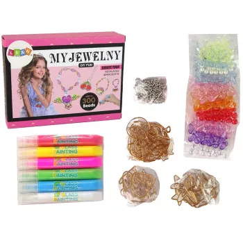 LEAN TOYS DIY Schmuckherstellungsset Perlen Stifte