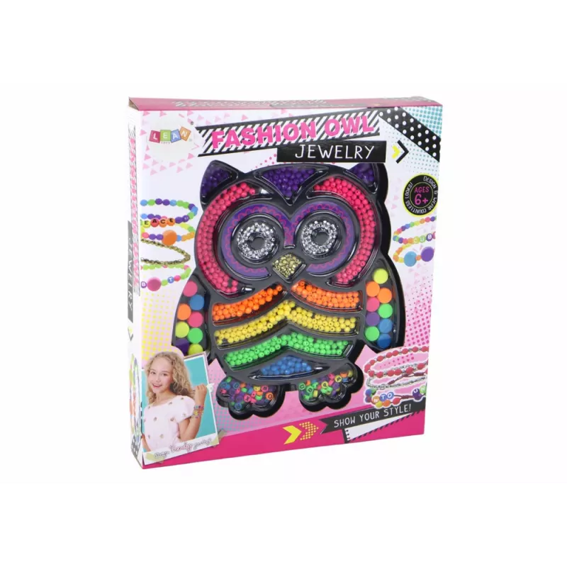 LEAN TOYS DIY Schmuckherstellungsset Perlen 3000 Stück Eule