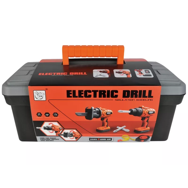 LEAN TOYS DIY Kit Werkzeugkasten Akku-Bohrmaschine