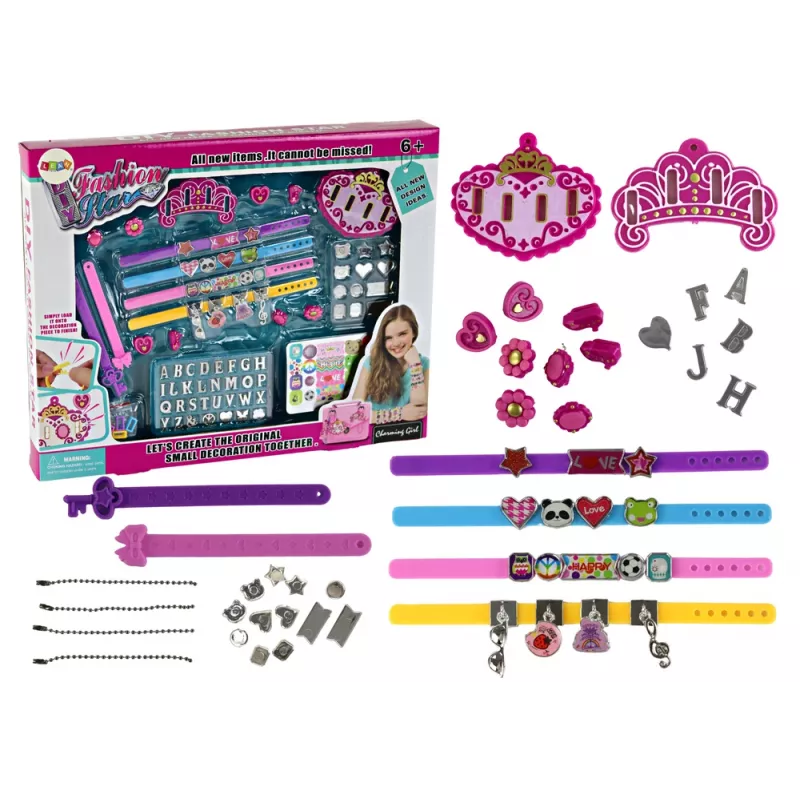 LEAN TOYS DIY Buchstaben-Anhänger-Armband-Schmuck-Set