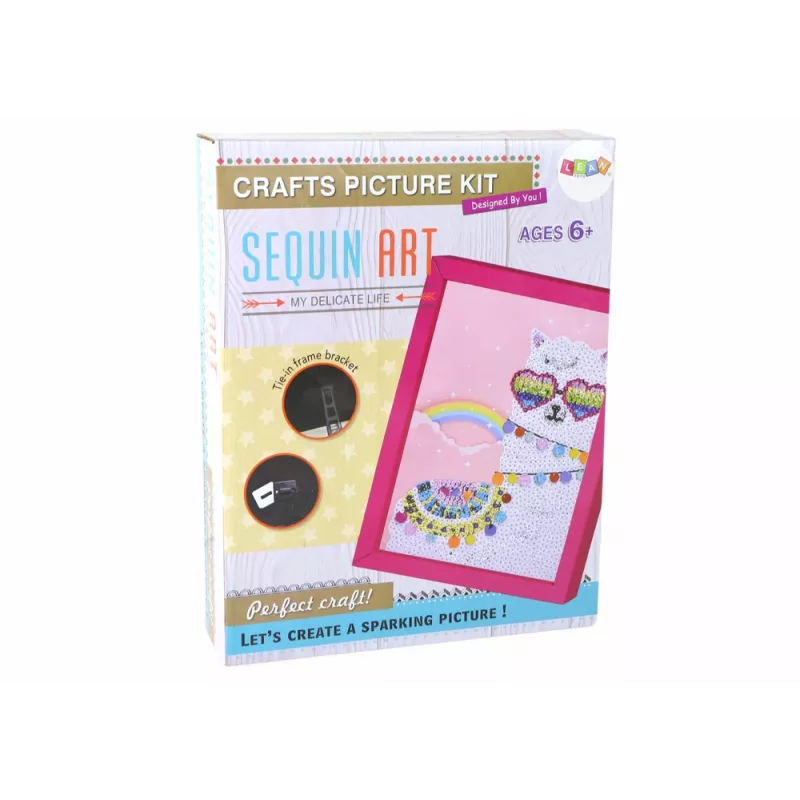 LEAN TOYS DIY Set Pailletten High Heels Eulenrahmen Bunt