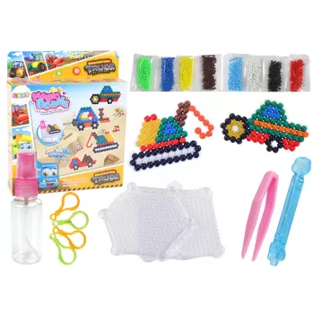 LEAN TOYS DIY Water Beads Set Magic Beads 8 Colors Construction Vehicles