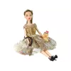 LEAN TOYS Puppe für Kinder Emily mit Hund Langhaar