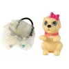 LEAN TOYS Puppe für Kinder Emily mit Hund Langhaar
