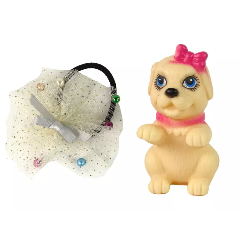 LEAN TOYS Puppe für Kinder Emily mit Hund Langhaar
