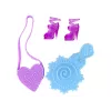 LEAN TOYS Puppe mit langen Haaren und Malkleid