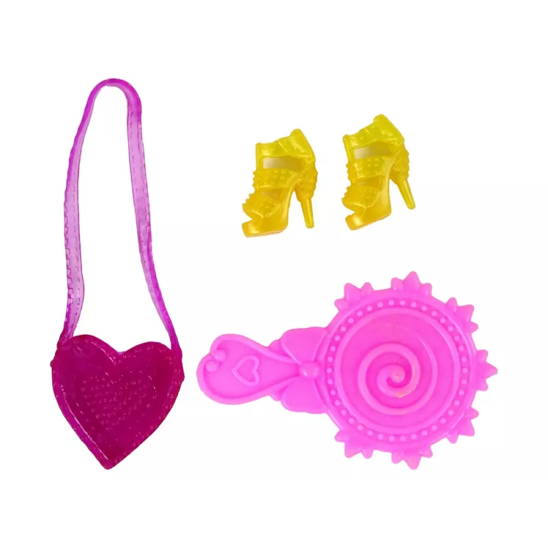 LEAN TOYS Puppe mit langen Haaren und Mal-Kleid